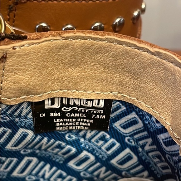 Dingo Destry Boot woman’s leather ankle Brown Studded Cowgirl shoe New Size 7.5 - Picture 3 of 10